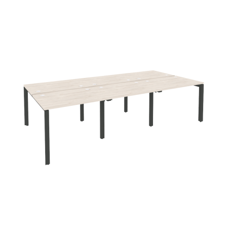 Рабочая станция на П-образном м/к Onix O.MP-D.RS-6.1.7 2940x1475x750 (Денвер Светлый/Черный металл)