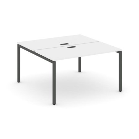 Рабочая станция 2-х сторонняя SN-4P.DRS-011 (980х1432х750) (Белый/Металл Антрацит)