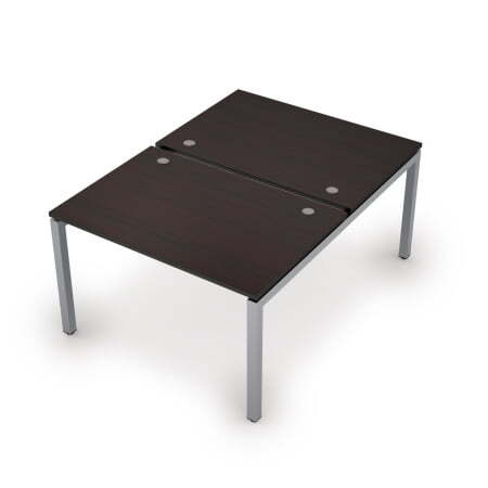 6МБ.5288 Бенч-система на 2 рабочих места (1200x1635x750) (Венге/Алюминий матовый)