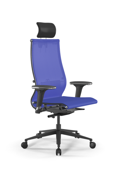 Кресло для руководителя Метта SynchroSit 10 B2-107D - T /Km00/Nb00/D32P/H3mL-2D(M23.B11.G19.W03) (Васильковый)