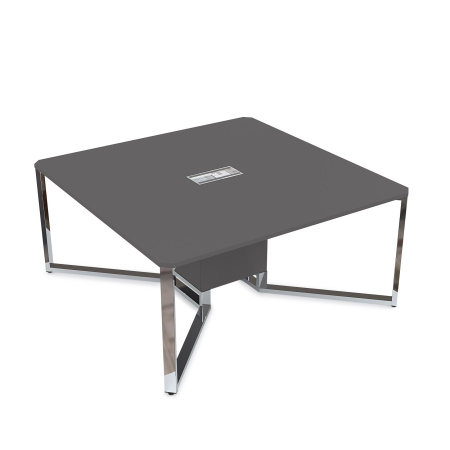 16СК.122 Стол-квадрат  (1200x1200x750) (Graphit | Металл Глянец)