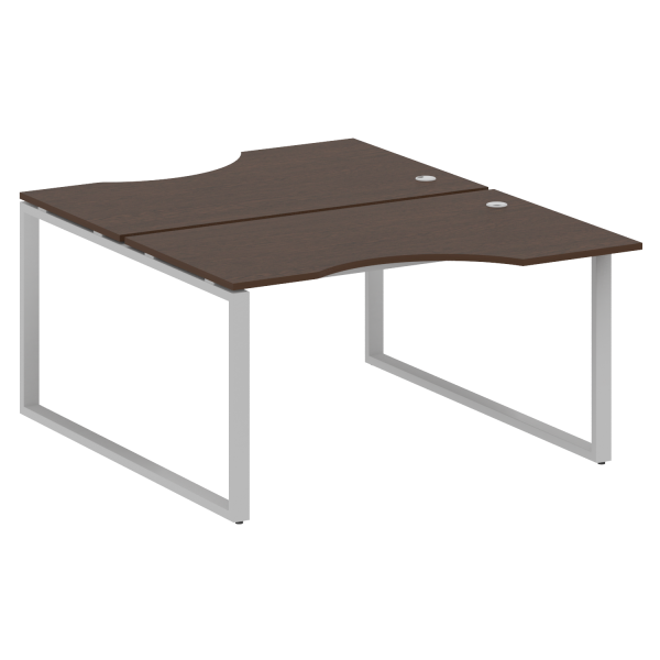 Рабочая станция криволинейная Metal System Style БО.РАС-СА-2.2 1400x1835x750 (Венге Цаво/Серый металл)