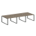 Рабочая станция Metal System Style БО.СМ-6.2 3600x1475x750 (Дуб Наварра/Серый металл)