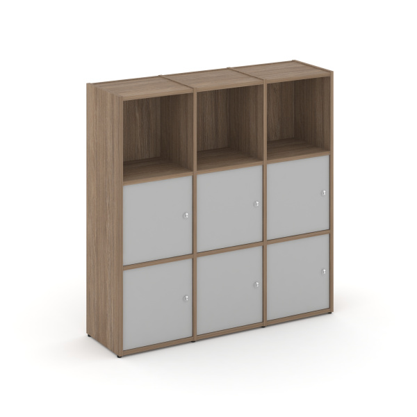 Стеллаж Locker Plus LK.K-003 1188x350x1203 (Дуб Аризона | Серый)