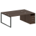 Рабочая станция Metal System Style БО.РС-СТП-2.4 2012x1475x750 (Дуб Наварра/Серый металл)
