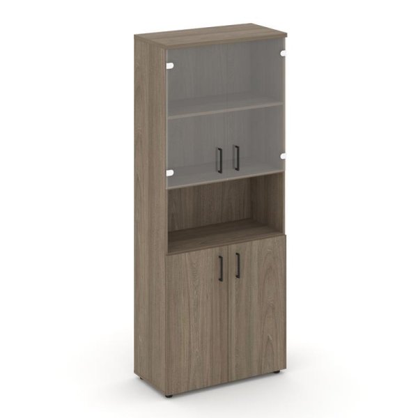 Шкаф высокий широкий SN.STS.E-105 (796х400х1982) (Вяз Благородный/Прозрачный)