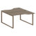 Рабочая станция криволинейная Metal System Style БО.РАС-СА-2.2 1400x1835x750 (Дуб Наварра/Серый металл)