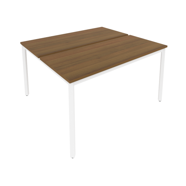 Рабочая станция на металлокаркасе Slim С.СП-5.2 1380x1235x750 (Орех/Белый металл)