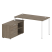 Рабочая станция с опорной тумбой левая Metal System Style БП.РС-СТС-2.3 Л 1500x1520x750 (Дуб Наварра/Серый металл)