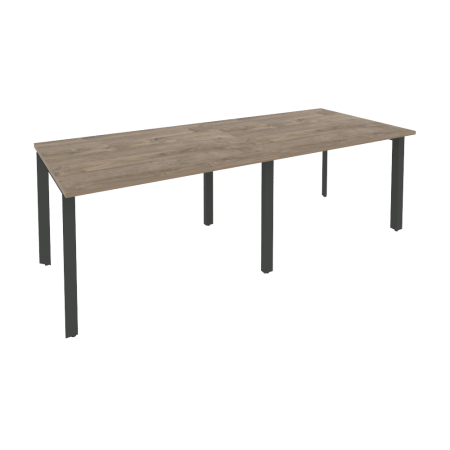 Стол переговорный Onix O.MP-PRG-2.2 2360x980x750 (Тиквуд Темный/Черный металл)