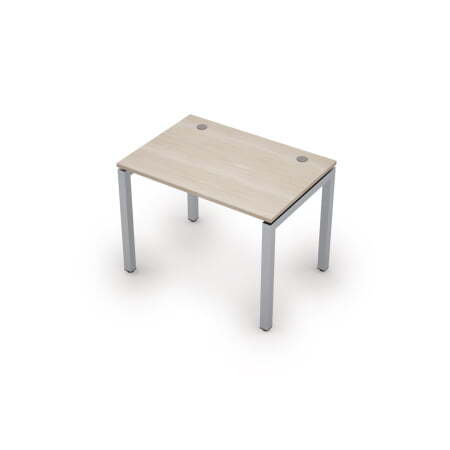 6М.507 Стол рабочий (1000x700x750) (Шамони светлый/Алюминий матовый)