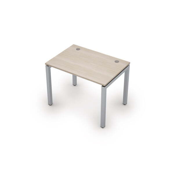 6М.507 Стол рабочий (1000x700x750) (Шамони светлый/Алюминий матовый)