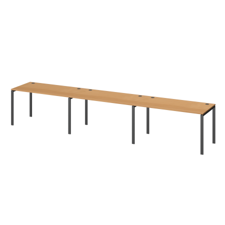 Бенч линейный на 3 рабочих места Арго-М АМБЛ-004-3 4800x730x760 (Ольха/Антрацит)