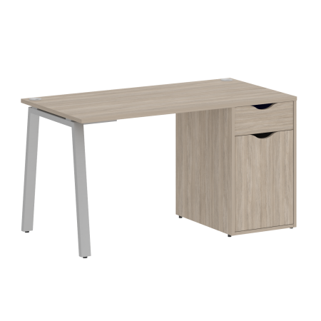 Стол письменный VR.SP-3-138.1.A 1380x720x750 (Дуб Аттик/Серый Металл)