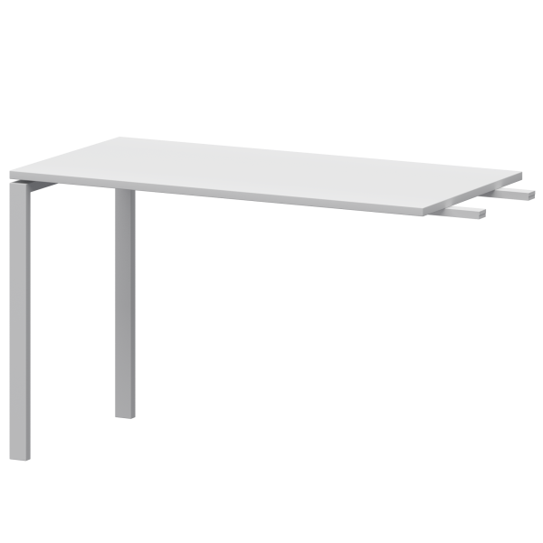 Бриф-приставка на металлокаркасе Арго-М АМ-120.60 1200x600x760 (Белый/Белый)