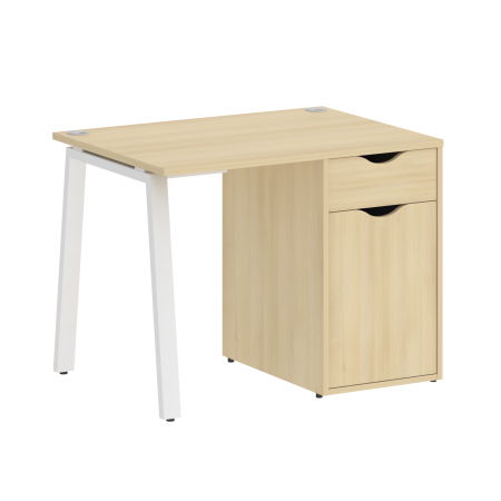 Стол письменный VR.SP-3-98.1.A 980x720x750 (Акация Лорка/Белый Металл)