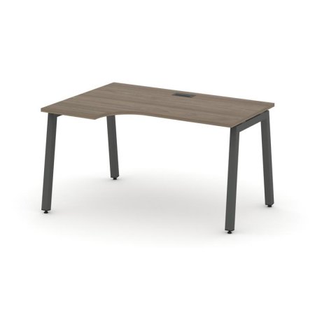 Стол рабочий эргономичный SN-5A.SPA-011(L) (1380х700/980х750) (Вяз Благородный/Металл Антрацит)