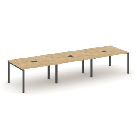 Стол переговорный SN-6P.SPRG-053 (4410х1180х750) (Тиквуд Светлый/Металл Антрацит)