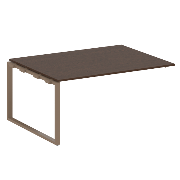 Проходной наборный элемент переговорного стола Metal System Style БО.ППРГ-4 1600x1235x750 (Венге Цаво/Мокко металл)