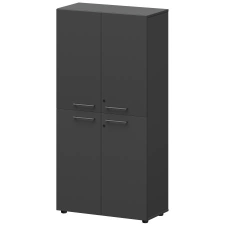 Шкаф высокий закрытый Кортез СМШ48.2.28F 792x380x1595 (Графит)
