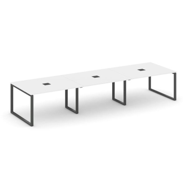Стол переговорный SN-6O.SPRG-053 (4410х1180х750) (Белый/Металл Антрацит)