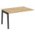 Проходной наборный элемент переговорного стола на деревянных опорах Onix Wood OW.NPRG-3 1380x980x750 (Тиквуд Светлый/Дуб Темный)