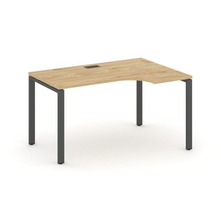 Стол рабочий эргономичный SN-6P.SPA-021(R) (1380х800/980х750) (Тиквуд Светлый/Металл Антрацит)