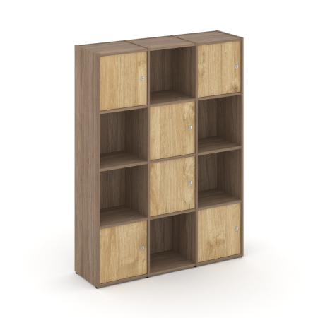 Стеллаж Locker Plus LK.K-006 1188x350x1593 (Дуб Аризона | Тиквуд Светлый)