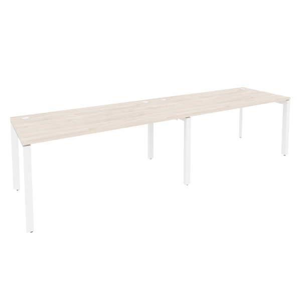 Рабочая станция на П-образном м/к Onix O.MP-RS-2.4.8 3160x800x750 (Денвер Светлый/Белый Металл)