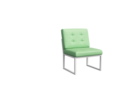 Диван одноместный NLT.D-1 (Kanzas 20/Металл Белый)