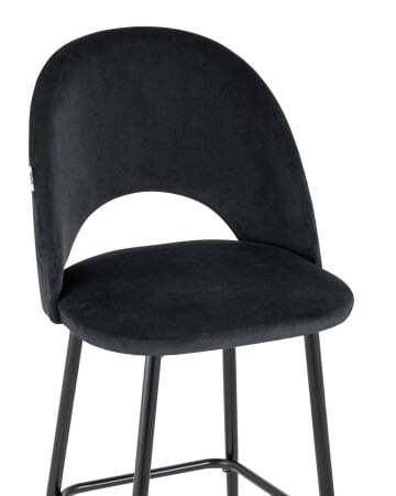 Стул барный Меган велюр черный (Стул барный Меган черный)