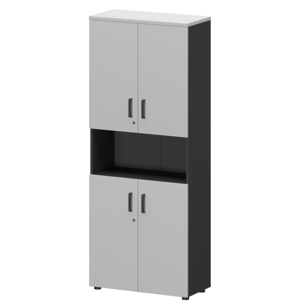 Шкаф Смарт СМШ-58Д4 Тип2 792x380x1990 (Графит/Белый)