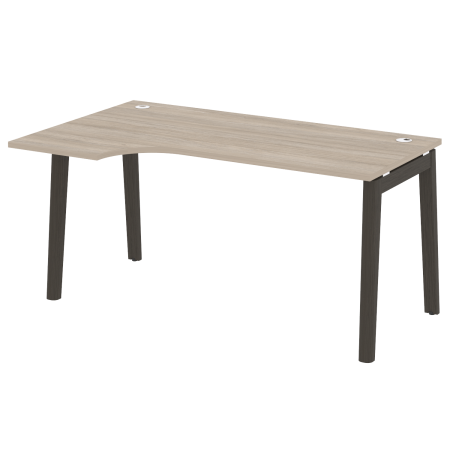 Стол эргономичный левый на деревянных опорах Onix Wood OW.SA-1L 1580x980x750 (Дуб Аттик/Дуб Темный)