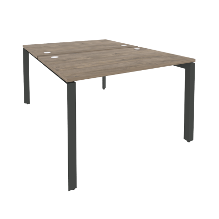 Рабочая станция на П-образном м/к Onix O.MP-D.RS-2.2.8 1180x1635x750 (Тиквуд Темный/Черный металл)