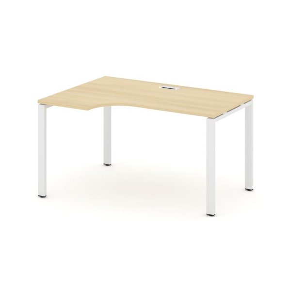 Стол рабочий эргономичный SN-6P.SPA-021(L) (1380х800/980х750) (Акация Лорка/Металл Белый)