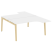 Рабочая станция на деревянных опорах Onix Wood OW.D.SA-4 1580x2395x750 (Тиквуд Светлый/Дуб Темный)