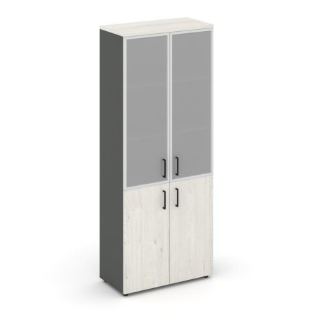 Шкаф высокий широкий SN.STS-103 (796х400х1982) (Антрацит/Дуб Наварра/Сатин)