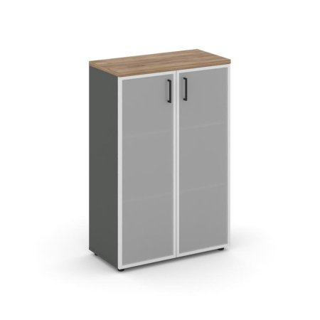 Шкаф средний широкий SN.STS.E-206 (796х400х1203) (Антрацит/Дуб Табак/Сатин)