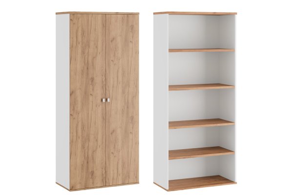 Шкаф для бумаг закрытый Foil (900х450х2070) (Дуб крафт золотой)