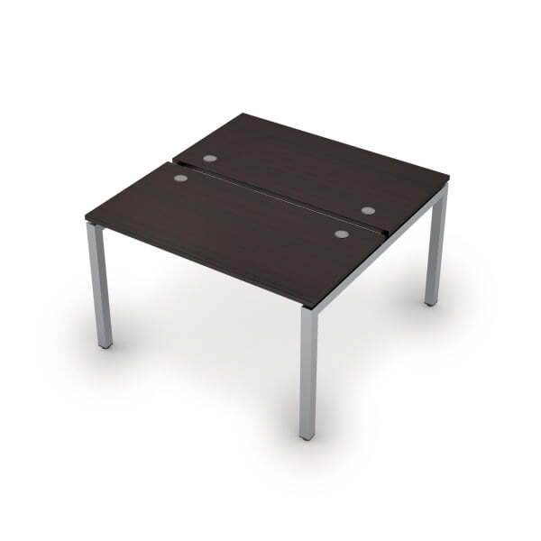 6МБ.5268 Бенч-система на 2 рабочих места (1200x1235x750) (Венге/Алюминий матовый)