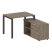 Рабочая станция с опорной тумбой правая Metal System Style БП.РС-СТС-2.1 Пр 1100x1520x750 (Дуб Наварра/Серый металл)