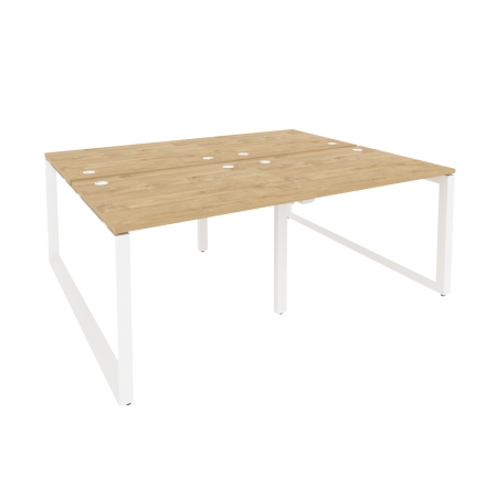 Рабочая станция на О-образном м/к Onix O.MO-D.RS-4.1.8 1960x1635x750 (Тиквуд Светлый/Белый Металл)