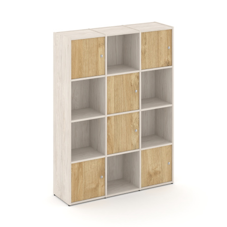 Стеллаж Locker Plus LK.K-006 1188x350x1593 (Денвер Светлый | Тиквуд Светлый)