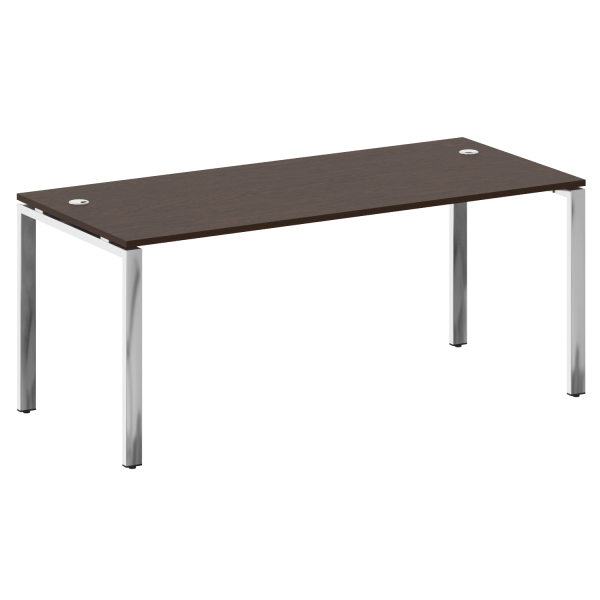 Стол рабочий руководителя на П-обр. м/к БП.СРР-5.8 1800x800x750 (Венге Цаво/Нерж. Сталь)