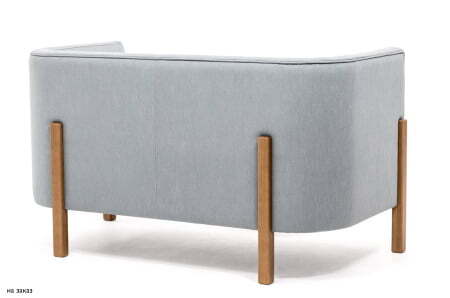 TORDINO Диван 3-местный (СЕРО-ГОЛУБ/ОРЕХ)