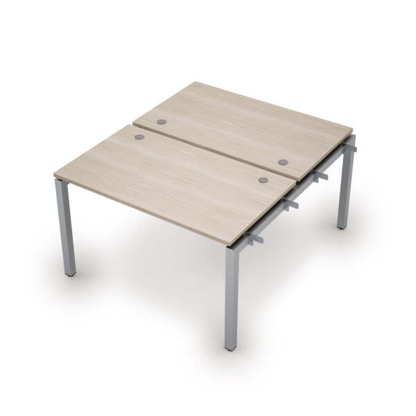 6МБН.5278 Бенч-система на 2 рабочих места, начальный модуль (1200x1435x750) (Шамони светлый/Алюминий матовый)