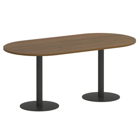 Стол овальный VR.SP-5-180.1 1800x900x750 (Орех Гварнери/Антрацит Металл)