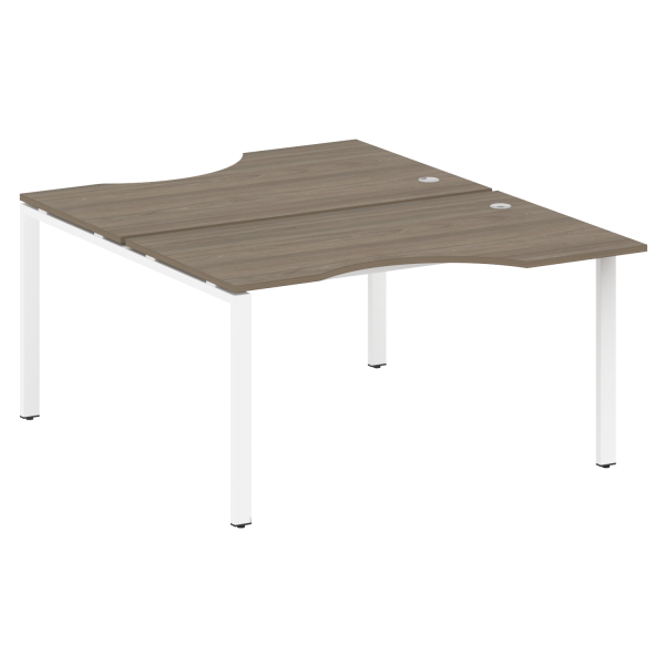 Рабочая станция криволинейная Metal System Style БП.РАС-СА-2.2 1400x1835x750 (Вяз/Белый металл)