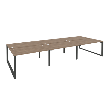 Рабочая станция на О-образном м/к Onix O.MO-D.RS-6.3.8 4140x1635x750 (Дуб Аризона/Черный металл)