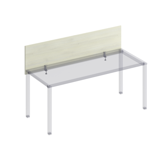 Экран настл. фронт. с кроншт. для стола 180 на мет. каркасе КФ Комфорт КФ К.844 1800x450x18 (Дуб шамони светлыйСерый)